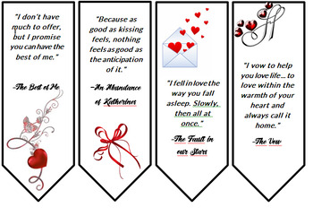 Preview of ST VALENTINE BOOKMARKS