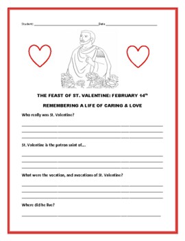Preview of ST. VALENTINE'S DAY ACTIVITY:  A RESEARCH & AN ESSAY ASSIGNMENT
