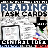 STAAR Central Idea in NonFiction Task Cards Main Idea Key 