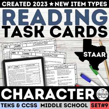 Preview of STAAR Character Traits Short Story Task Cards Fun Activities Story Plot Elements