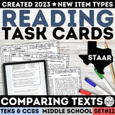 STAAR Paired Passages Task Cards Compare & Contrast Two Te