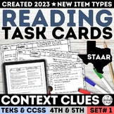 STAAR Word Meaning Context Clues Task Cards Passages Works