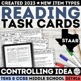 STAAR Controlling Idea Task Cards Central Idea Main Idea K