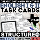 STAAR Text Structure & Text Features Task Cards Exit Ticke