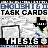 STAAR High School Thesis Statement Worksheets & Task Cards