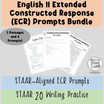 Preview of STAAR 2.0 Extended Constructed Response (ECR) Prompts Bundle | English II