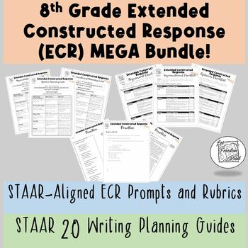 Preview of STAAR 2.0 Extended Constructed Response (ECR) Resources Bundle | 8th Grade