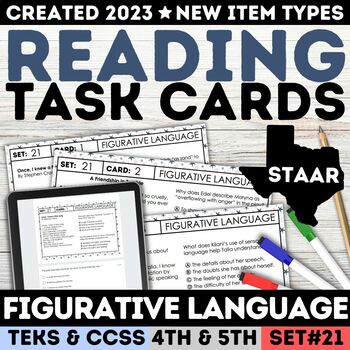 Preview of STAAR Short Stories with Figurative Langauge Task Cards 4th & 5th Grade