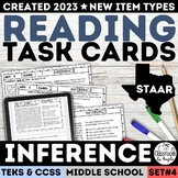 STAAR 6th 7th 8th Grade Making Inferences Task Cards Middl