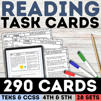 Preview of STAAR Reading Task Cards Back to School ELA Activities Small Group Intervention