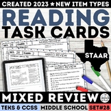STAAR Reading Review Task Cards 6th 7th 8th Reading Compre