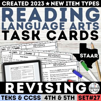 Preview of STAAR Revising Task Cards Revising & Editing Practice 3rd 4th 5th Grade