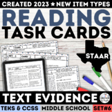 STAAR Finding Text Evidence Task Cards & Worksheets Passag