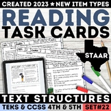 STAAR Text Structures Task Cards & Quiz Descriptive Text, 