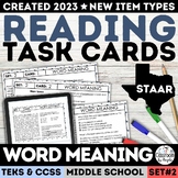 STAAR Word Meaning Task Cards Determining Meaning of Unkno