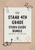 STAAR 4th Grade Study Guide Bundle (ANSWER KEY + EXPLANATIONS)