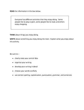 staar practice writing prompts 4th grade