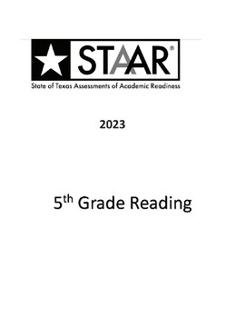 Preview of STAAR 5th 2023 Reading Released Test