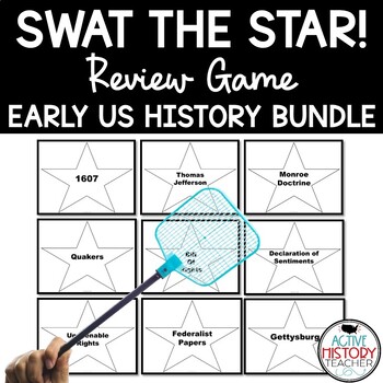 Preview of US History Review Game Swat the STAR BUNDLE 8th End of the Year Activity