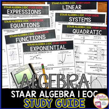 Preview of ALGEBRA 1 STAAR EOC STUDY GUIDE | Editable