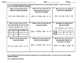 STAAR Algebra 1 EOC Practice Worksheet - A.12C