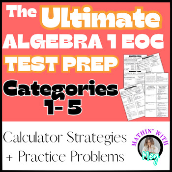 Preview of STAAR Algebra 1 EOC Review & Test Prep | All Categories | Strategies + Practice