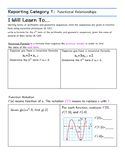 STAAR Algebra 1 Guided Notes- Reporting Category 1
