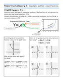 STAAR Algebra 1 Guided Notes- Reporting Category 5