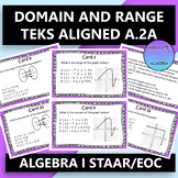 STAAR EOC Algebra 1 Task Cards A.2A Domain and Range