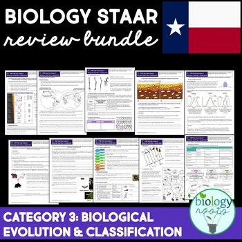 Preview of STAAR Biology Review Category 3- Biological Evolution and Classification
