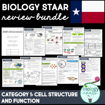 Preview of STAAR Biology Review Category 1- Cell Structure and Function