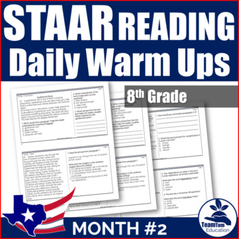Preview of STAAR Daily Warm Ups (8th-Grade Set 2)