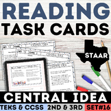 STAAR Central Idea Task Cards 2nd 3rd Grade Main Idea Shor