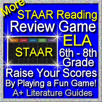 Preview of STAAR ELA Reading Review Game II Grades 6 - 8