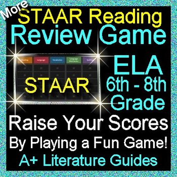 Preview of STAAR Reading Review ELA Game VII Grades 6 - 8