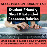STAAR EOC English Redesign Extended & Short Response Rubri