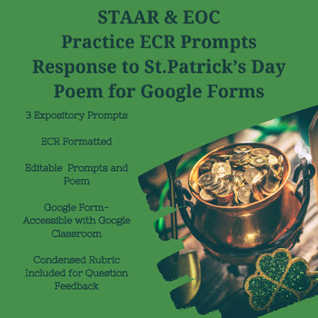 Preview of STAAR/ EOC Extended Constructed Response-Google Form (St. Patrick's Day Poem)