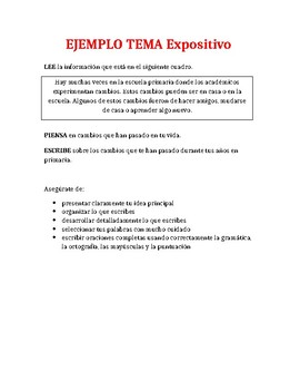 Preview of STAAR Expository Writing Prompt Template in ENGLISH and SPANISH!!