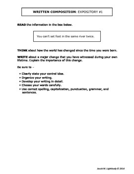 Preview of STAAR Expository Writing Prompts/Free Sample 4th