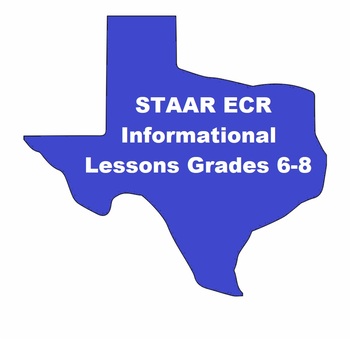 Preview of STAAR Extended Constructed Response ECR Informational Essay Lessons Grades 6-8
