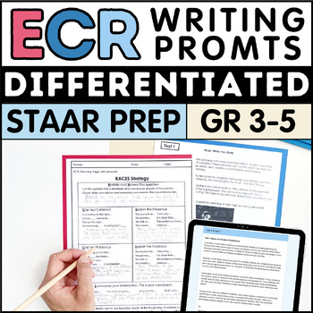 Preview of STAAR ECR Extended Constructed Response Writing Prompts, Checklist & Rubric