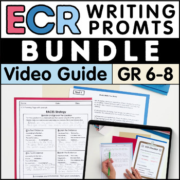 Preview of STAAR Extended Constructed Response ECR Writing Prompts and Video How-To Bundle