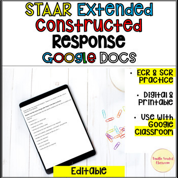 Preview of STAAR Extended Constructed Response Prompts 3rd grade essay test prep 2023