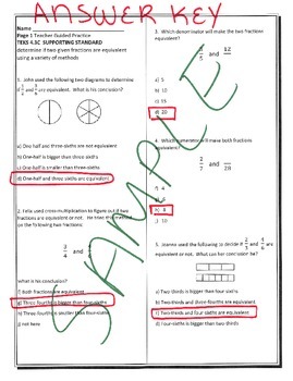 Preview of STAAR MATH 4TH GRADE 4.3C EQUIVALENT FRACTIONS, DIFFERENT METHODS