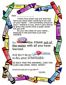 Preview of STAAR MOTIVATION LETTER/ BLOWPOP AND AIRHEADS