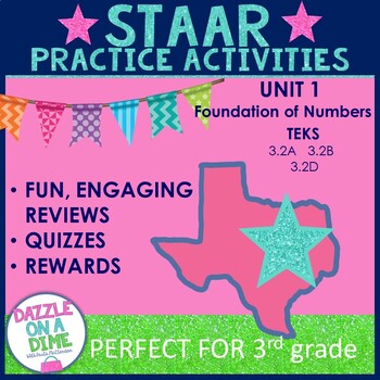 Preview of STAAR Math 3rd Grade (Unit 1 Math STAAR Practice Pack)