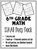 STAAR Math 6th Grade Prep Packet