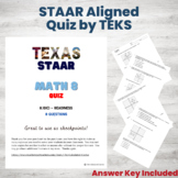 STAAR Math 8 Quiz - 8.10C Transformations