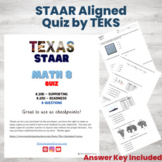 STAAR Math 8 Quiz - 8.2B Irrational Numbers 8.2D Order a S