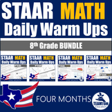 STAAR Math Daily Warm Ups Grade 8 (Bundle)